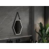Mexen Orla podsvícené koupelnové zrcadlo 50 x 70 cm, LED 6000K, antináložka, černý rám - 9815-050-070-611-70