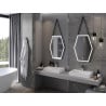 Mexen Orla koupelnové podsvícené zrcadlo 60 x 80 cm, LED 6000K, proti mlze, černý rám - 9815-060-080-611-70