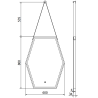 Mexen Orla osvětlené koupelnové zrcadlo 60 x 80 cm, LED 6000K, proti mlze, černý rám - 9815-060-080-611-70
