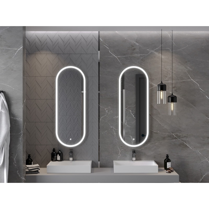 Mexen Bono osvětlené koupelnové zrcadlo 45 x 120 cm, LED 6000K, protimlžící - 9816-045-120-611-00