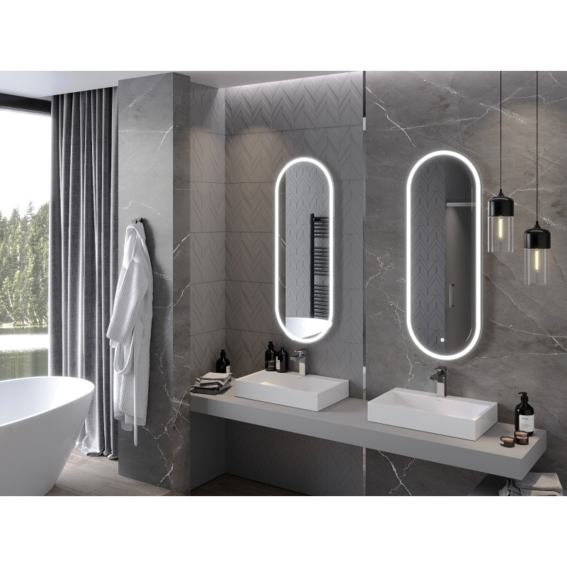 Mexen Bono koupelnové zrcadlo s podsvícením 45 x 120 cm, LED 6000K, protimlhové - 9816-045-120-611-00