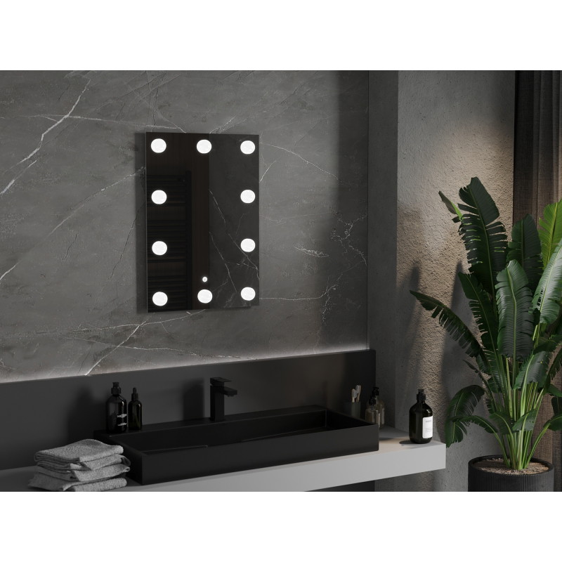 Mexen Dona koupelnové zrcadlo s podsvícením 50 x 70 cm, LED 6000K, proti zamlžení - 9818-050-070-611-00