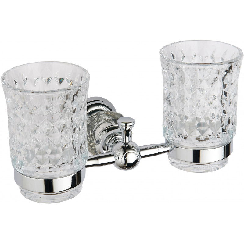 Mexen Estela dvojitý držák na kartáčky, chrom - 7011552-00