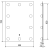 Mexen Dona koupelnové zrcadlo s podsvícením 50 x 70 cm, LED 6000K, proti zamlžení - 9818-050-070-611-00