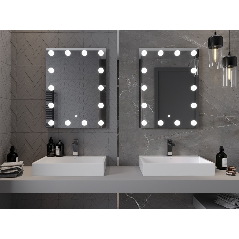 Mexen Dona osvětlené koupelnové zrcadlo 60 x 80 cm, LED 6000K, proti mlze - 9818-060-080-611-00
