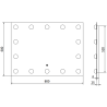 Mexen Dona osvětlené koupelnové zrcadlo 80 x 60 cm, LED 6000K, anti-pára - 9818-080-060-611-00