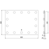 Mexen Dona podsvícené koupelnové zrcadlo 80 x 60 cm, LED 6000K, protizamlžovací - 9818-080-060-611-00