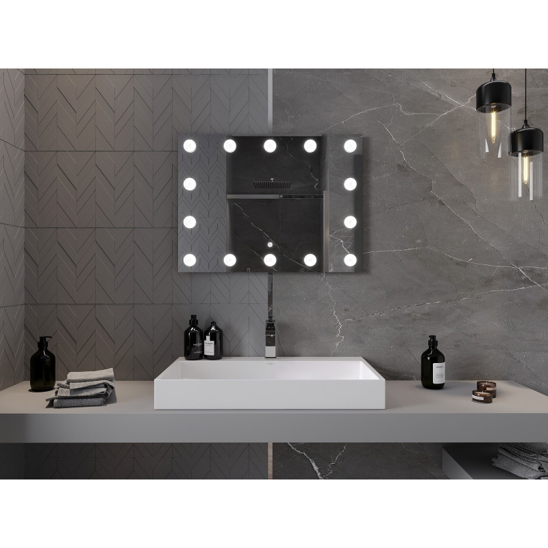 Mexen Dona podsvícené koupelnové zrcadlo 80 x 60 cm, LED 6000K, protizamlžovací - 9818-080-060-611-00