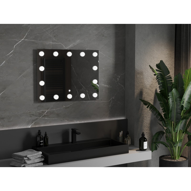 Mexen Dona podsvícené koupelnové zrcadlo 80 x 60 cm, LED 6000K, protizamlžovací - 9818-080-060-611-00