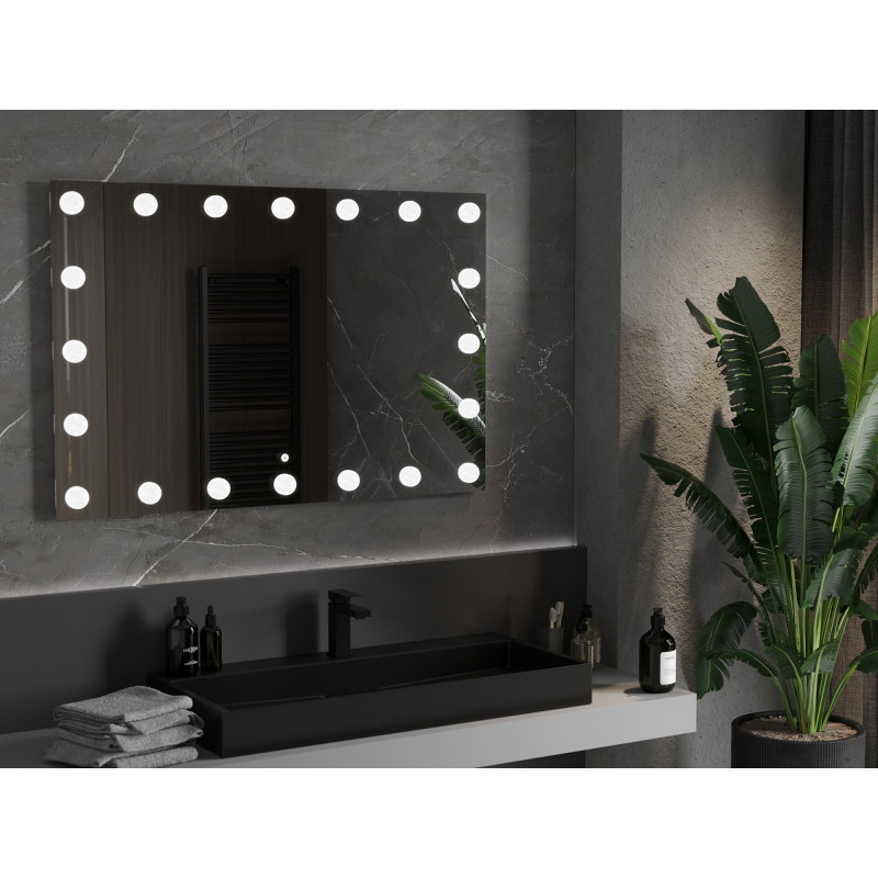 Mexen Dona osvětlené koupelnové zrcadlo 120 x 80 cm, LED 6000K, anti-pára - 9818-120-080-611-00