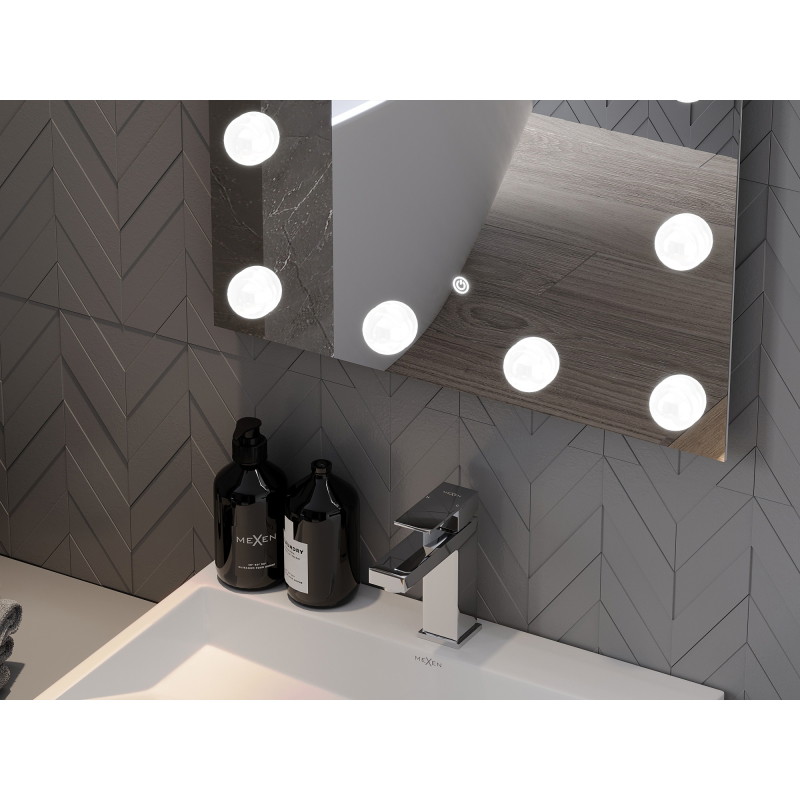 Mexen Dona osvětlené koupelnové zrcadlo 120 x 80 cm, LED 6000K, anti-pára - 9818-120-080-611-00