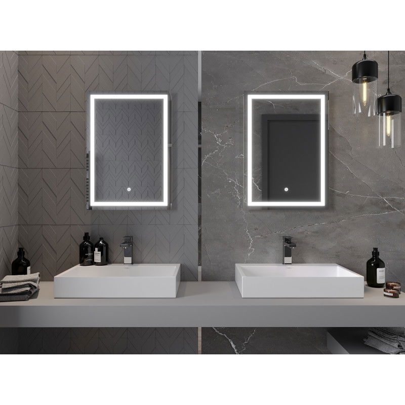 Mexen Miko podsvícené koupelnové zrcadlo 50 x 70 cm, LED 6000K, proti zamlžování - 9819-050-070-611-00