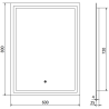 Mexen Miko koupelnové zrcadlo s podsvícením 60 x 80 cm, LED 6000K, proti zamlžování - 9819-060-080-611-00