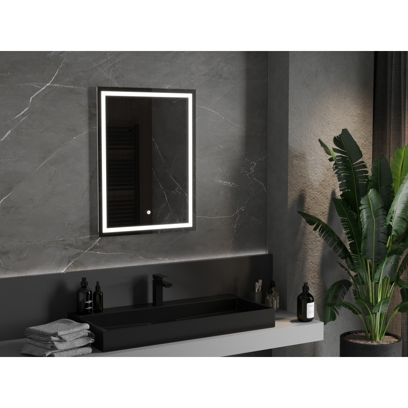 Mexen Miko podsvícené koupelnové zrcadlo 60 x 80 cm, LED 6000K, proti zamlžování - 9819-060-080-611-00