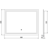 Mexen Miko koupelnové zrcadlo s podsvícením 80 x 60 cm, LED 6000K, proti zamlžení - 9819-080-060-611-00