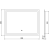 Mexen Miko osvětlené koupelnové zrcadlo 80 x 60 cm, LED 6000K, proti zamlžení - 9819-080-060-611-00