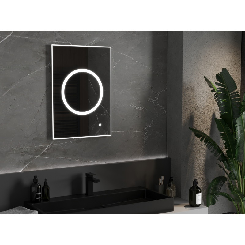 Mexen Koga osvětlené koupelnové zrcadlo 50 x 70 cm, LED 6000K, anti-pára - 9821-050-070-611-00