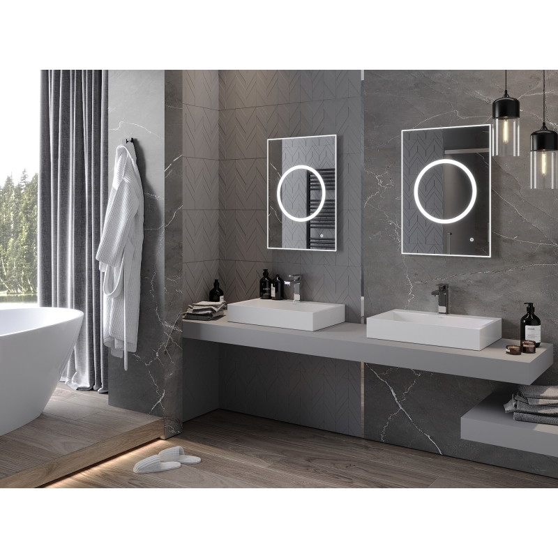 Mexen Koga koupelnové zrcadlo podsvícené 50 x 70 cm, LED 6000K, antipára - 9821-050-070-611-00