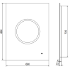 Mexen Koga koupelnové zrcadlo s podsvícením 60 x 80 cm, LED 6000K, proti zamlžení - 9821-060-080-611-00