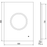 Mexen Koga zrcadlo do koupelny s podsvícením 60 x 80 cm, LED 6000K, antikondenzace - 9821-060-080-611-00