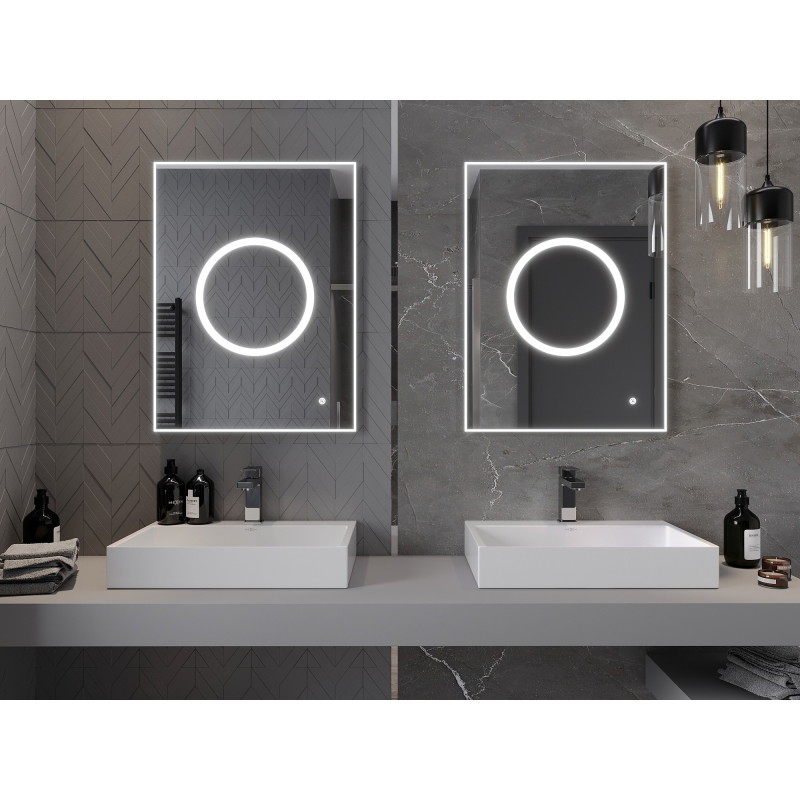 Mexen Koga koupelnové zrcadlo s podsvícením 60 x 80 cm, LED 6000K, proti zamlžení - 9821-060-080-611-00