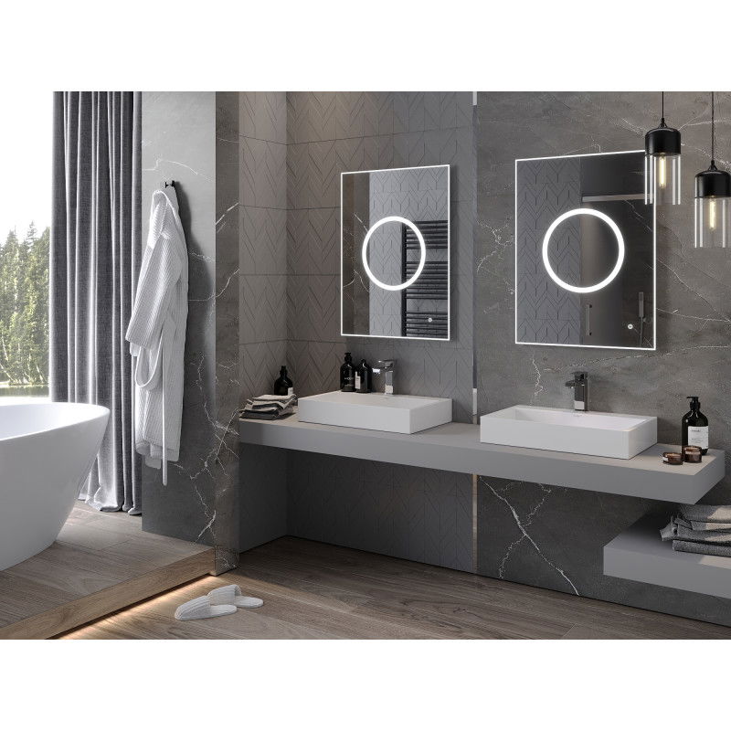 Mexen Koga podsvícené koupelnové zrcadlo 60 x 80 cm, LED 6000K, proti zamlžení - 9821-060-080-611-00