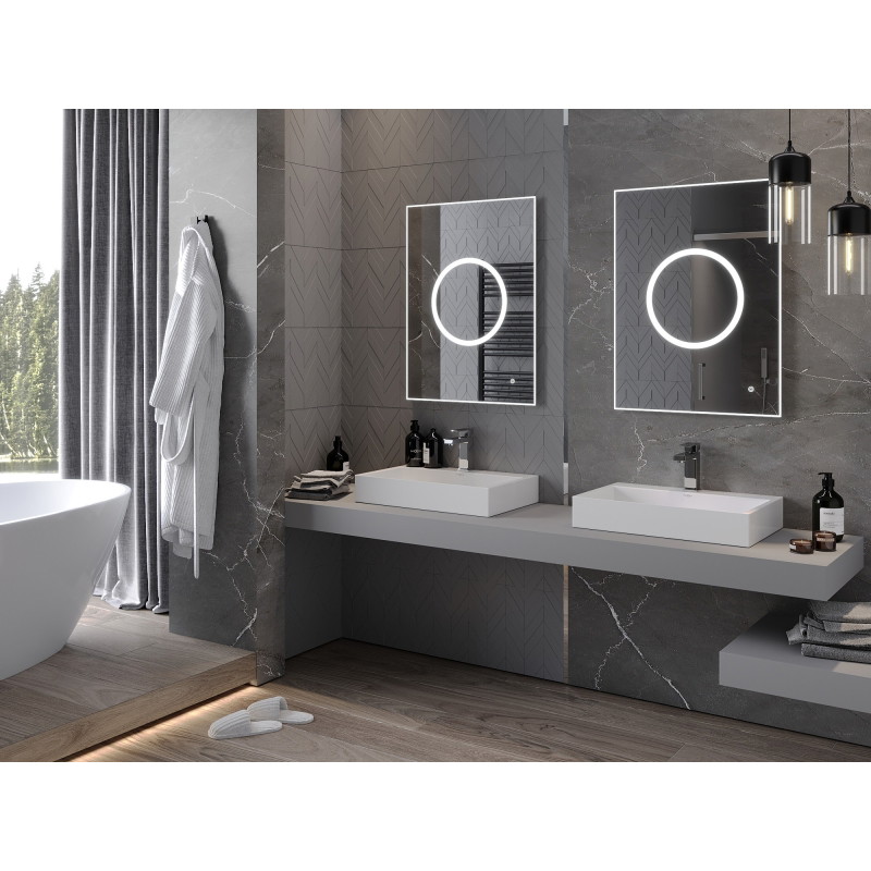 Mexen Koga zrcadlo do koupelny s podsvícením 60 x 80 cm, LED 6000K, antikondenzace - 9821-060-080-611-00