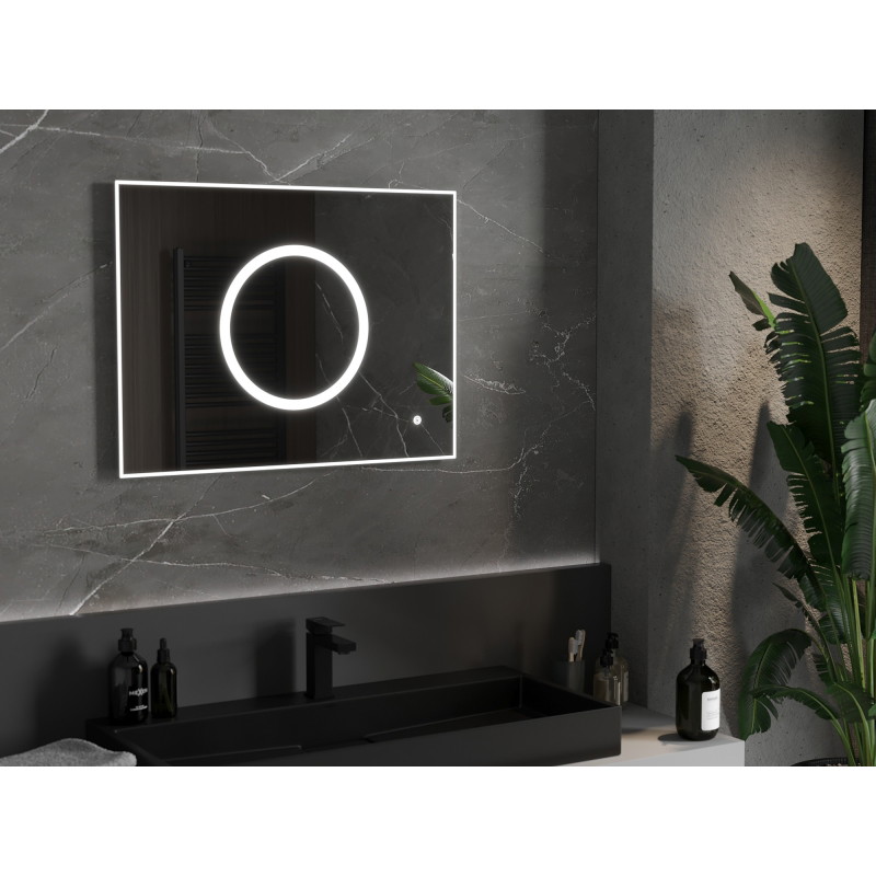 Mexen Koga podsvícené koupelnové zrcadlo 80 x 60 cm, LED 6000K, proti mlze - 9821-080-060-611-00