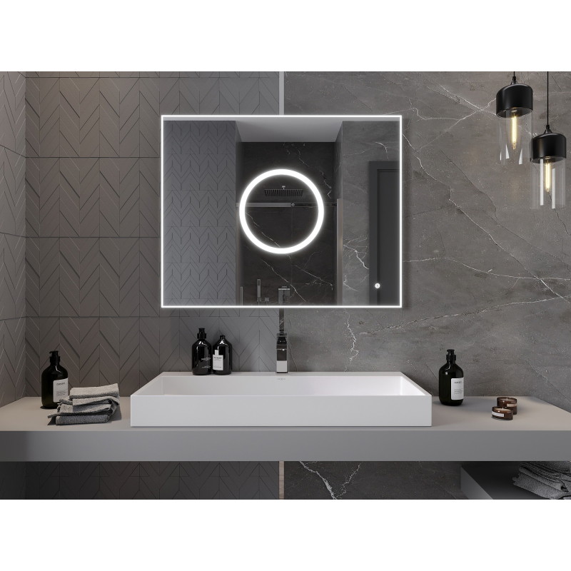 Mexen Koga podsvícené koupelnové zrcadlo 100 x 80 cm, LED 6000K, antizapaření - 9821-100-080-611-00