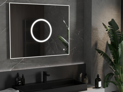 Mexen Koga koupelnové zrcadlo s osvětlením 100 x 80 cm, LED 6000K, proti zamlžení - 9821-100-080-611-00
