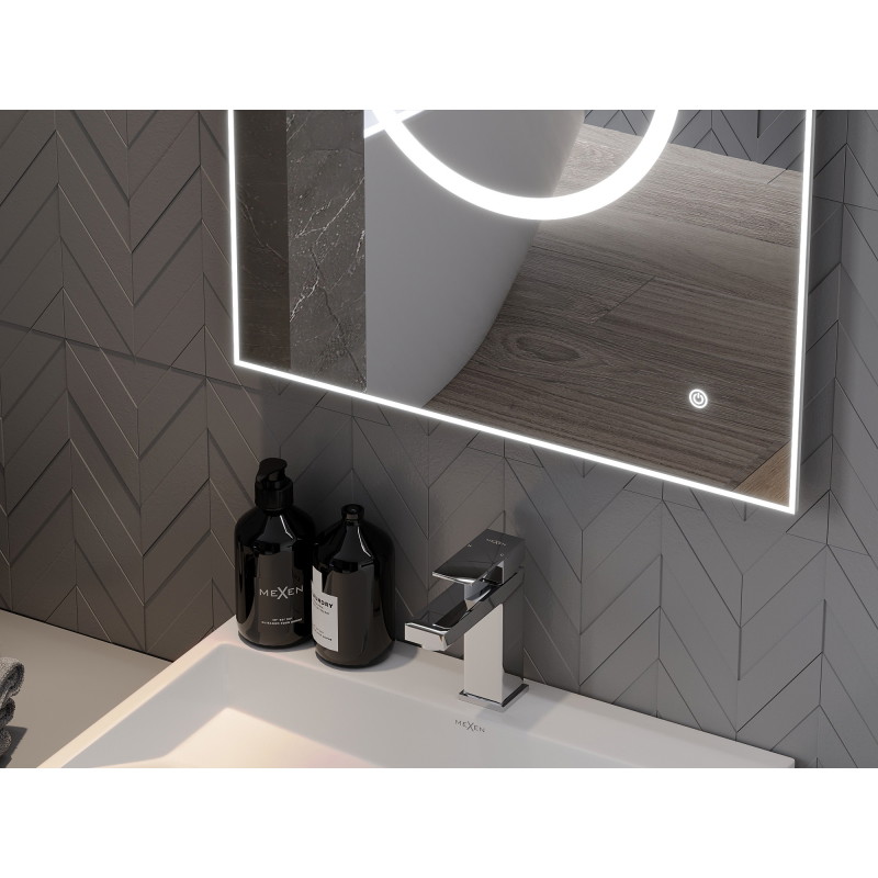 Mexen Koga koupelnové zrcadlo s osvětlením 100 x 80 cm, LED 6000K, proti zamlžení - 9821-100-080-611-00