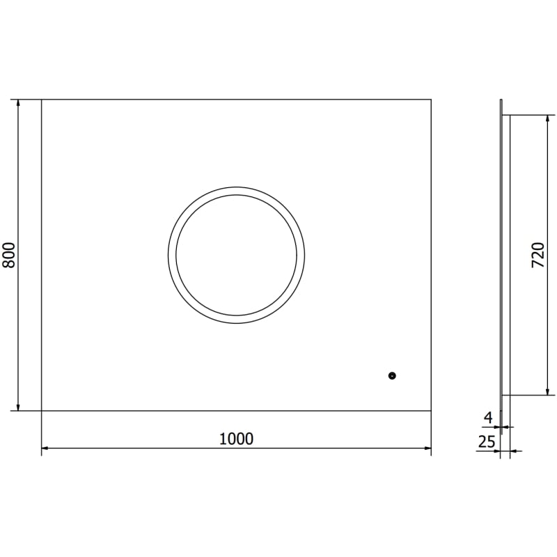 Mexen Koga koupelnové zrcadlo s osvětlením 100 x 80 cm, LED 6000K, proti zamlžení - 9821-100-080-611-00