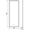 Mexen Coro osvětlené koupelnové zrcadlo 45 x 120 cm, LED 6000K, anti-fog, černý rám - 9817-045-120-611-70