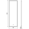 Mexen Coro koupelnové zrcadlo podsvícené 50 x 150 cm, LED 6000K, protimlhové, černý rám - 9817-050-150-611-70