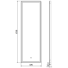 Mexen Coro koupelnové zrcadlo s podsvícením 50 x 150 cm, LED 6000K, proti mlze, černý rám - 9817-050-150-611-70