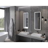 Mexen Coro osvětlené koupelnové zrcadlo 45 x 120 cm, LED 6000K, proti zamlžení, černý rám - 9817-045-120-611-70