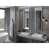 Mexen Coro koupelnové zrcadlo s podsvícením 50 x 150 cm, LED 6000K, proti mlze, černý rám - 9817-050-150-611-70