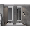 Mexen Coro koupelnové zrcadlo s podsvícením 50 x 150 cm, LED 6000K, proti mlze, černý rám - 9817-050-150-611-70