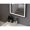Mexen Coro koupelnové zrcadlo podsvícené 50 x 150 cm, LED 6000K, protimlhové, černý rám - 9817-050-150-611-70