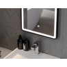 Mexen Coro koupelnové zrcadlo s podsvícením 50 x 150 cm, LED 6000K, proti mlze, černý rám - 9817-050-150-611-70