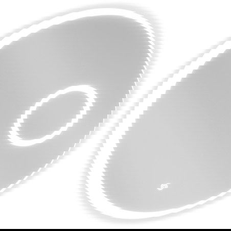 Mexen Ella zrcadlo koupelnové podsvícené s kosmetickým zrcátkem, kulaté 60 cm, LED 6000K, anti-pára - 9811-060-060-611-00