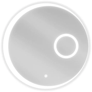 Mexen Ella zrcadlo koupelnové podsvícené s kosmetickým zrcátkem, kulaté 60 cm, LED 6000K, anti-pára - 9811-060-060-611-00