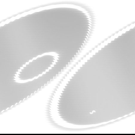 Mexen Ella podsvícené koupelnové zrcadlo s kosmetickým zrcátkem, kulaté 70 cm, LED 6000K, odmlžování - 9811-070-070-611-00