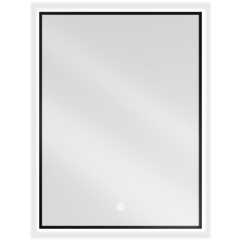 Mexen Erma koupelnové zrcadlo s osvětlením 60 x 80 cm, LED 6000K, antifog, černý rám - 9814-060-080-611-70