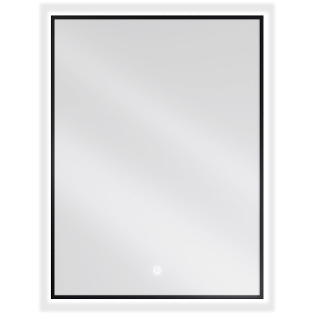 Mexen Erma podsvícené koupelnové zrcadlo 60 x 80 cm, LED 6000K, proti zamlžení, černý rám - 9814-060-080-611-70