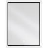 Mexen Erma podsvícené koupelnové zrcadlo 60 x 80 cm, LED 6000K, ventilátor, Černá rama - 9814-060-080-611-70