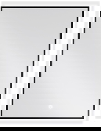 Mexen Erma osvětlené koupelnové zrcadlo 60 x 80 cm, LED 6000K, anti-pára, černý rám - 9814-060-080-611-70