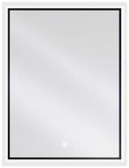 Mexen Erma podsvícené koupelnové zrcadlo 60 x 80 cm, LED 6000K, proti zamlžení, černý rám - 9814-060-080-611-70