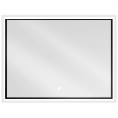 Mexen Erma koupelnové zrcadlo s podsvícením 80 x 60 cm, LED 6000K, proti zamlžení, černý rám - 9814-080-060-611-70
