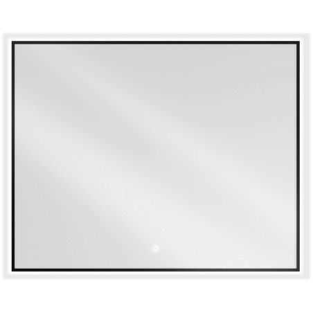 Mexen Erma zrcadlo do koupelny podsvícené 100 x 80 cm, LED 6000K, protimlžné, černý rám - 9814-100-080-611-70